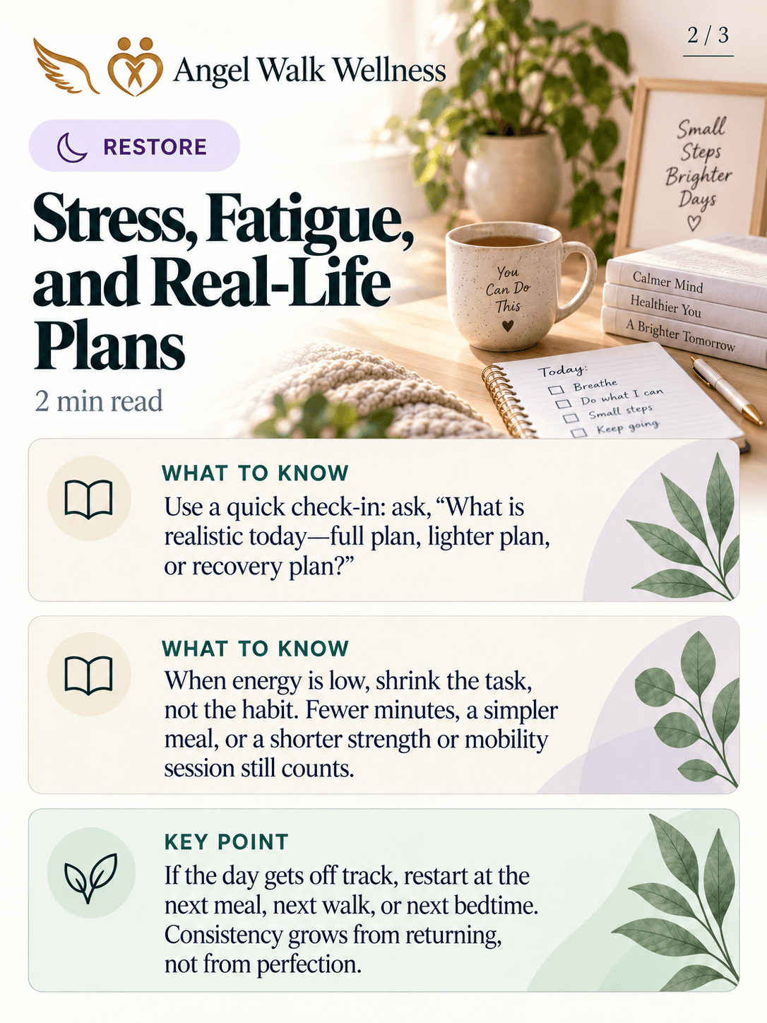 Stress, Fatigue, and Real-Life Plans