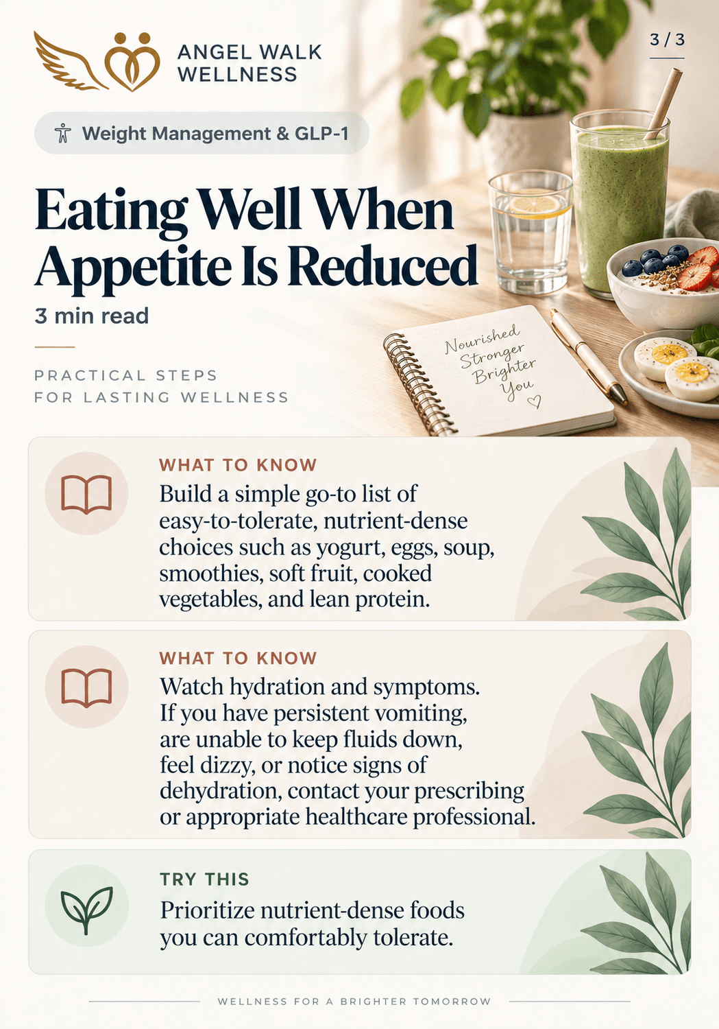 Eating Well When Appetite Is Reduced